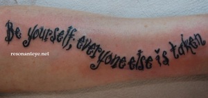 be yourself tattoo